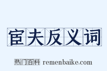 宦夫反义词是什么意思的图片